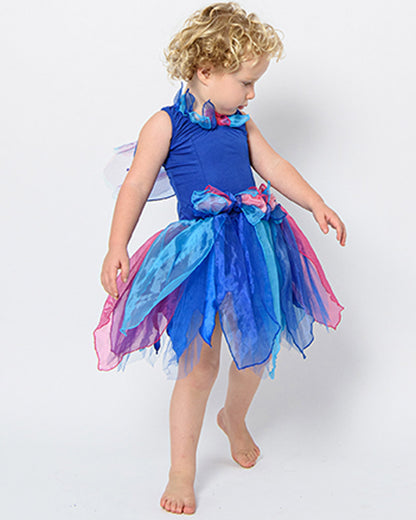 Pixie Fairy Royal Blue Dress Girls Costume