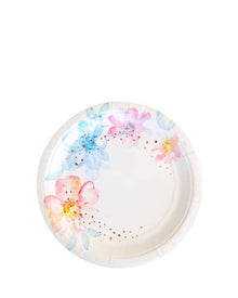 Floral Rose Gold 18cm Paper Plates Pack of 10