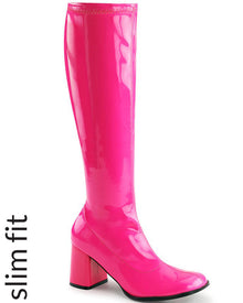 Neon Pink Go Go Womens Boots