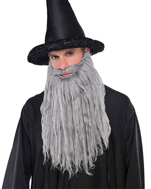 Plush Grey Beard and Moustache Set