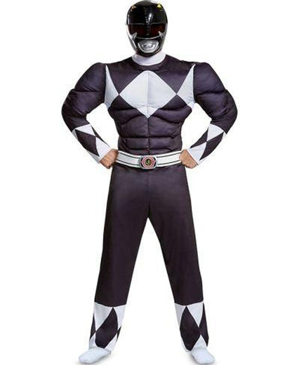 Power Rangers Black Ranger Classic Muscle Adult Costume
