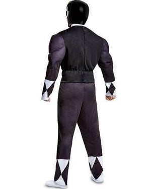 Power Rangers Black Ranger Classic Muscle Adult Costume