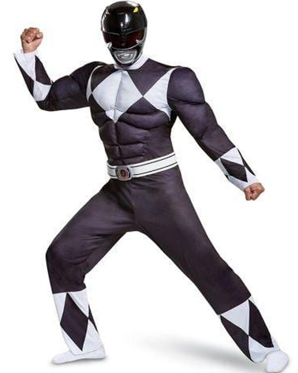 Power Rangers Black Ranger Classic Muscle Adult Costume