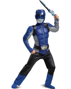 Power Rangers Blue Ranger Beast Morpher Classic Muscle Kids Costume