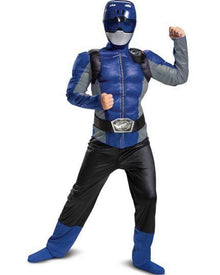 Power Rangers Blue Ranger Beast Morpher Classic Muscle Kids Halloween Costume
