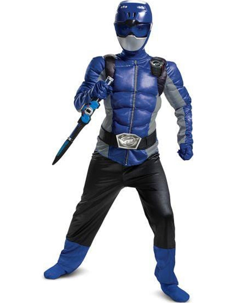 Power Rangers Blue Ranger Beast Morpher Classic Muscle Kids Costume