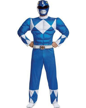 Power Rangers Blue Ranger Classic Muscle Adult Costume