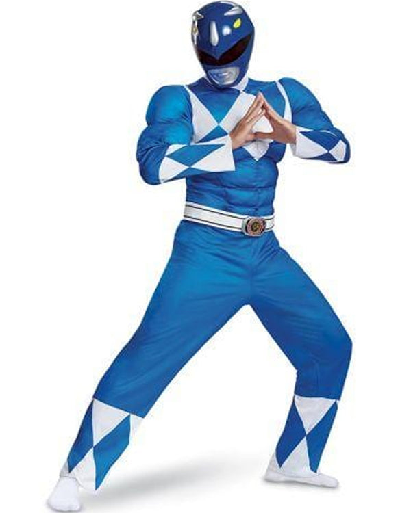 Power Rangers Blue Ranger Classic Muscle Adult Costume
