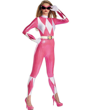 Power Rangers Pink Sassy Bodysuit Womens Costume