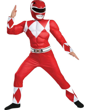 Power Rangers Red Ranger Fancy Dress Boys Costume