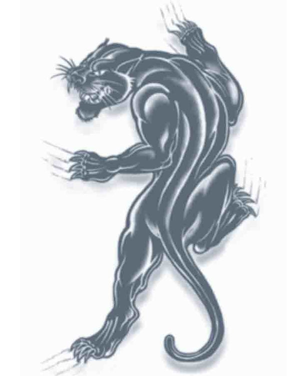 Prison Panther Temporary Tattoo