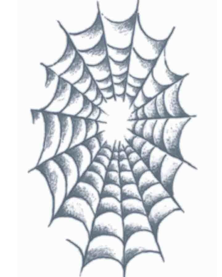 Prison Spider Web Temporary Tattoo