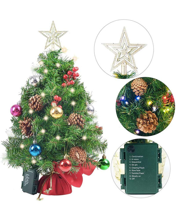 Prelit Tabletop Tree with Christmas LED Lights
