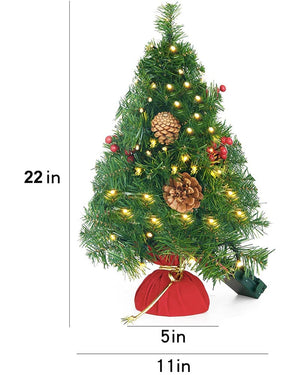 Prelit Tabletop Tree with Christmas LED Lights
