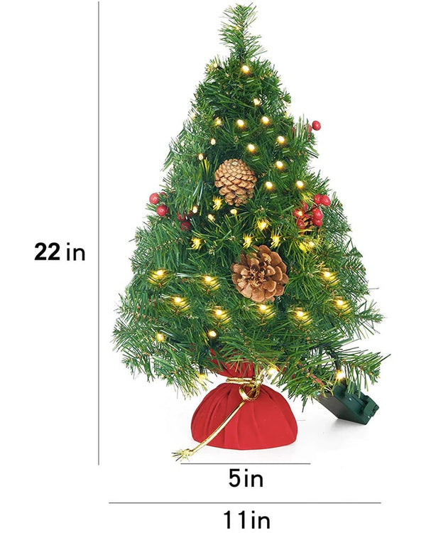 Prelit Tabletop Tree with Christmas LED Lights