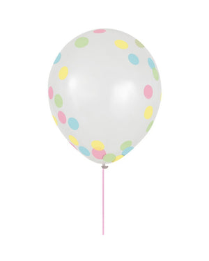 Pretty Pastels 30cm Latex Balloons & Confetti Pack of 6
