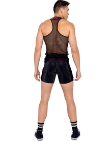 Pride Two Tone Biker Mens Shorts