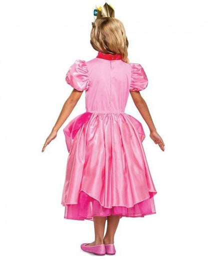 Super Mario Brothers Princess Peach Deluxe Girls Costume