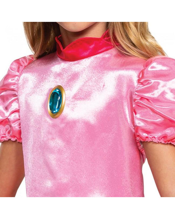 Super Mario Brothers Princess Peach Deluxe Girls Costume