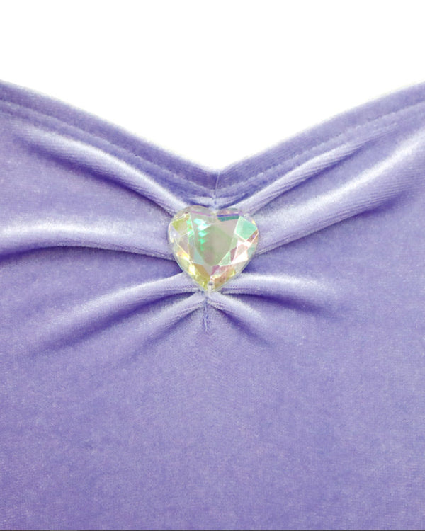 Princess Violet Velvet Dress with Tulle Skirt Girls Costume