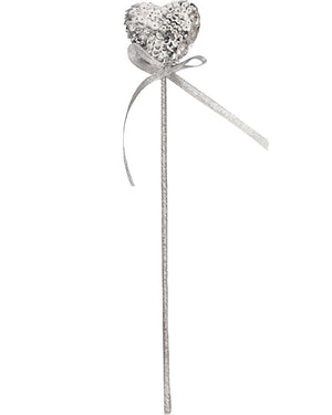 Puffy Heart Silver Wand