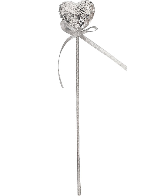 Puffy Heart Silver Wand