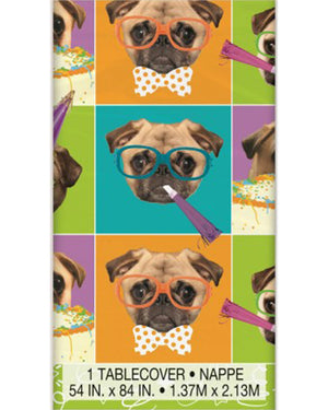 Pug Puppy Birthday Tablecover