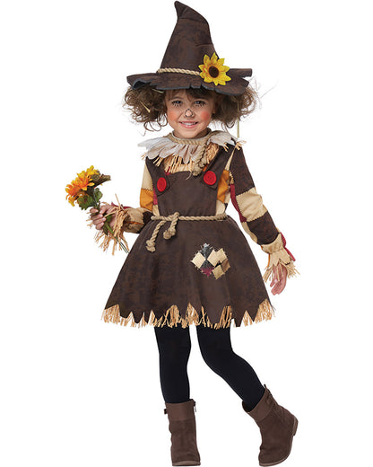 Pumpkin Patch Scarecrow Toddler Girls Costume
