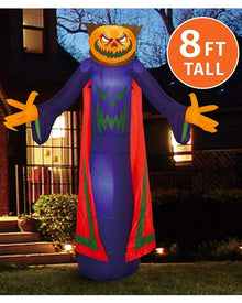 Pumpkin Wizard Lawn Halloween Inflatable 2.4m