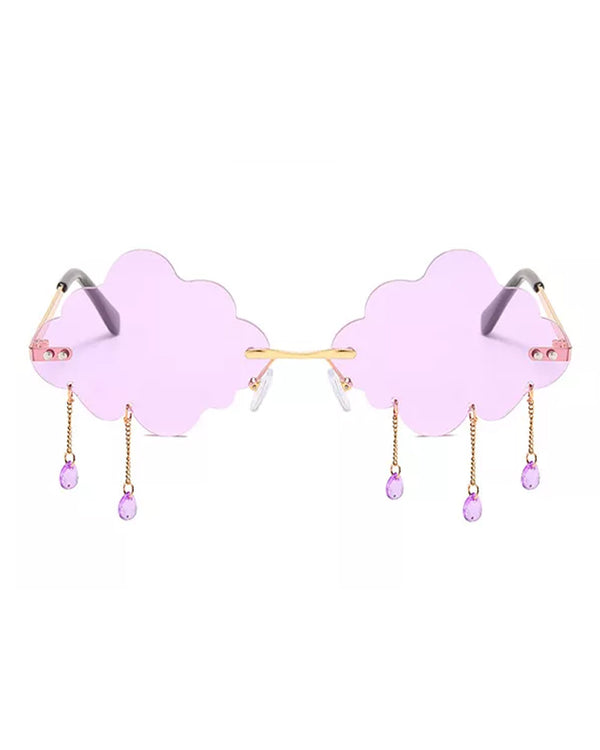 60s Purple Festive Cloud Glasses