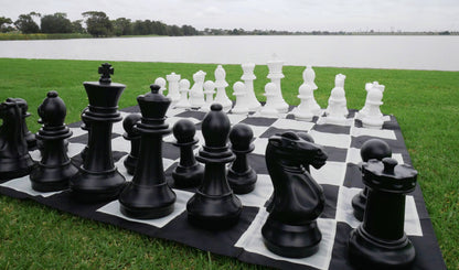 Mega Size Plastic Outdoor Chess Game Set with Mat 1.5x1.5m