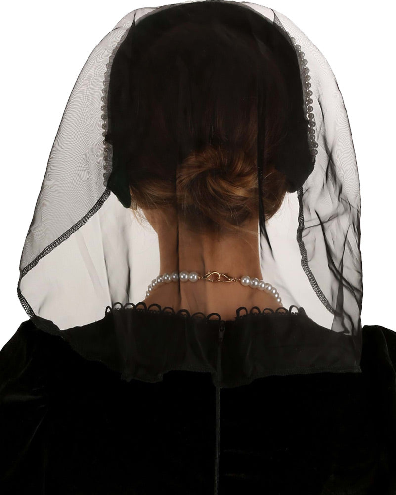 Queen Anne Boleyn Deluxe Hat and Necklace Costume Set