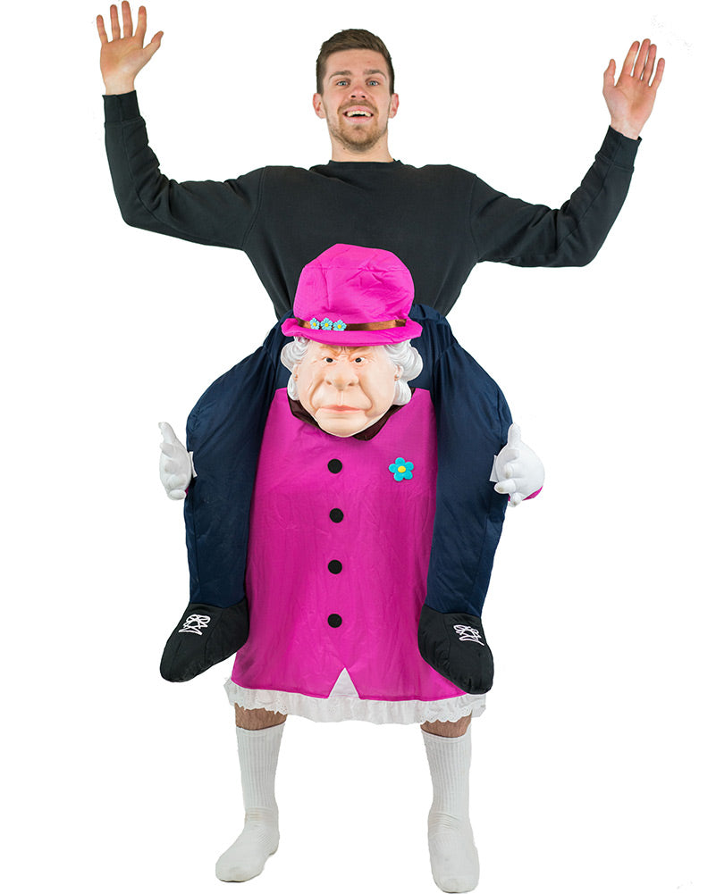 Queen Elizabeth Stuffed Piggyback Adult Costume