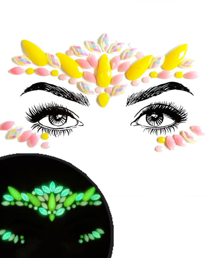 Queen Glow in the Dark Face Jewels
