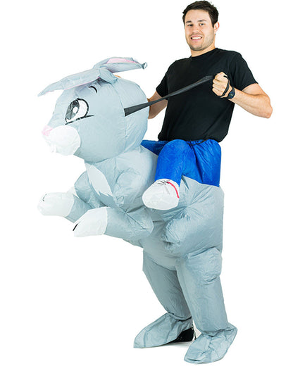 Rabbit Ride On Inflatable Adult Costume