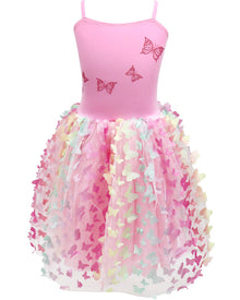 Rainbow Butterfly Party Dress Girls Costume