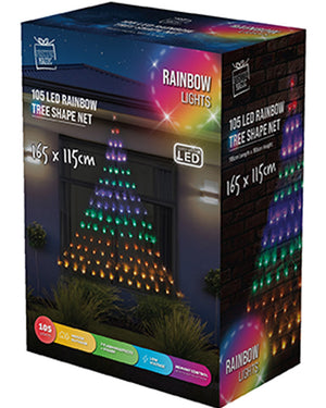 Rainbow Christmas Tree Wall LED Light 1.6m