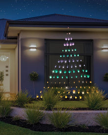 Rainbow Christmas Tree Wall LED Light 1.6m