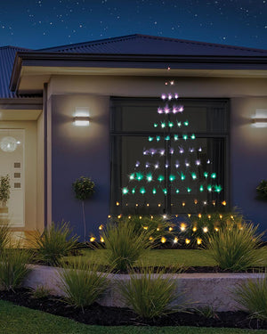 Rainbow Christmas Tree Wall LED Light 1.6m