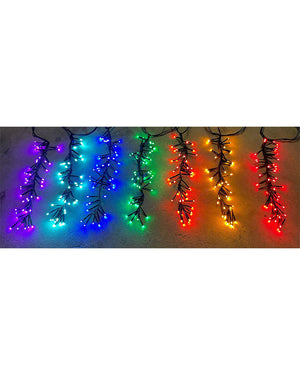 Rainbow Firecracker Christmas LED Curtain Lights 7 Piece