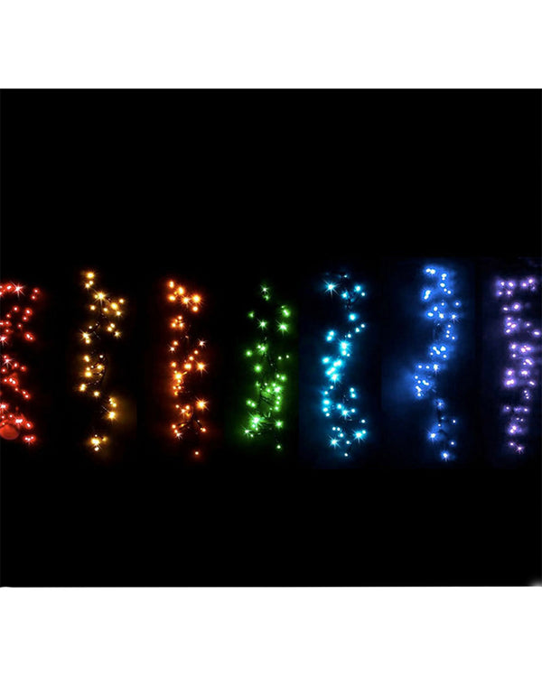 Rainbow Firecracker Christmas LED Curtain Lights 7 Piece
