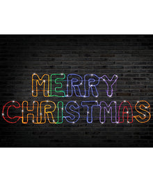 Rainbow Merry Christmas LED Ropelight 2.7m
