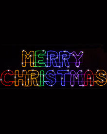 Rainbow Merry Christmas LED Ropelight 2.7m