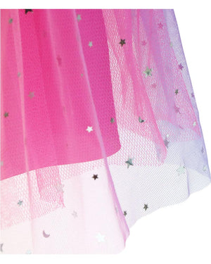 Rainbow Ruched Sparkle Party Dress Girls Costume