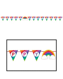 Rainbow Shaped Ribbon Banner