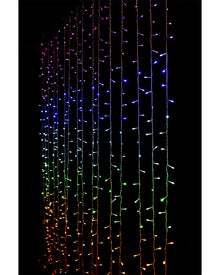Rainbow Waterfall Curtain LED Lights 2.4m
