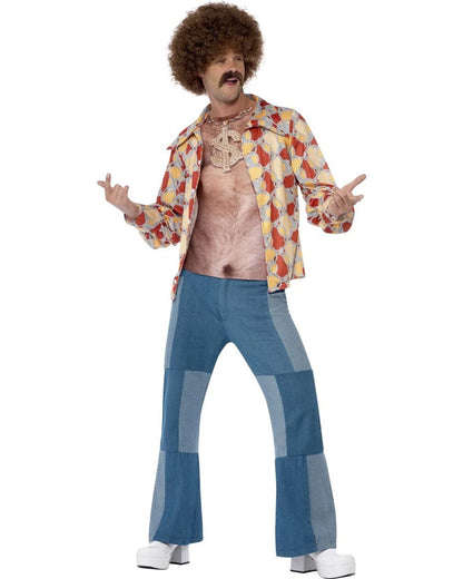 Realistic 70s Hairy Chest Mens Shirt