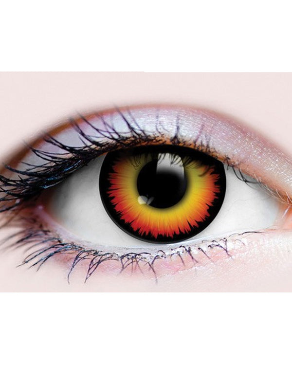 Werewolf Primal 14mm Red and Yellow Contact Lenses