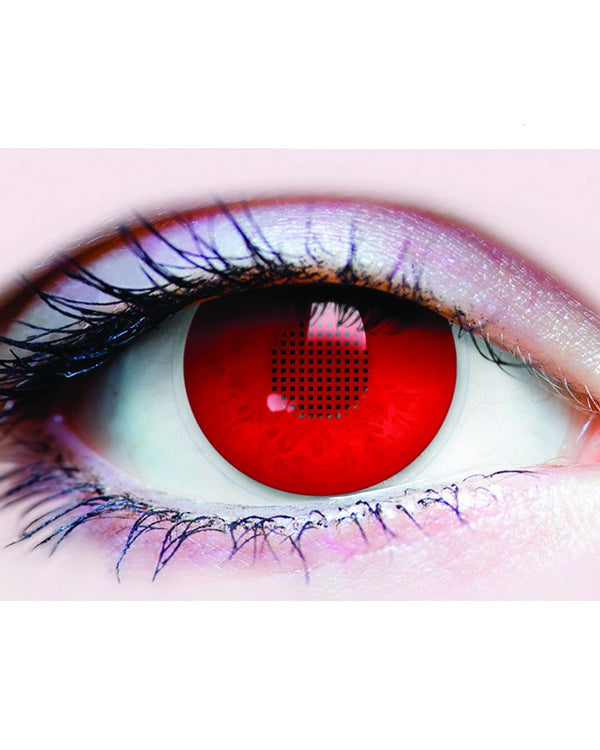Caged Primal 14mm Red Contact Lenses