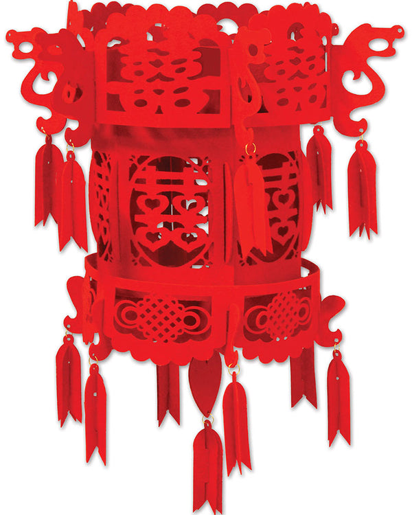 Red Felt Chinese Palace Lantern